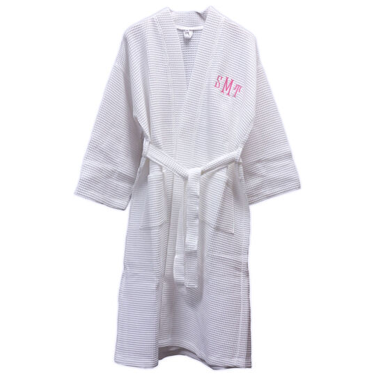 Waffle Weave White Robe